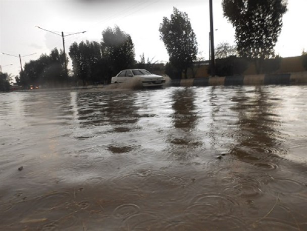 خیابان‌های سوسنگرد پس از باران