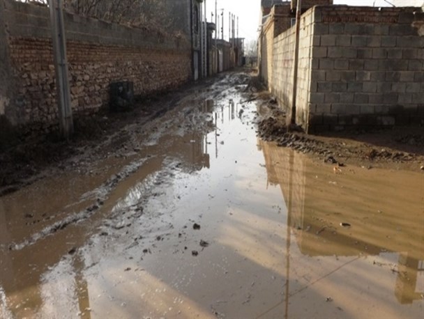 خسارت باغات وخانه های روستایی ملکان در اثر طیغان رودخانه مردق چای