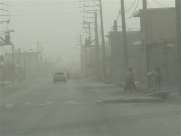 وضعیت عجیب گرد و خاک در شهرستان بهمئی+تصاویر