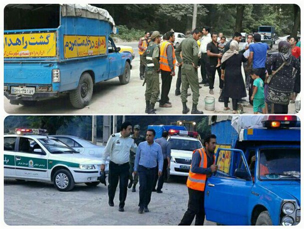 برخی از دست فروشان جاده زیارت گرگان جمع آوری شدند+عکس