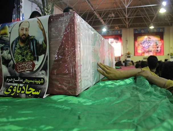 تشییع پیکر شهید مدافع حرم «سجاد باوی» در شهرستان کارون