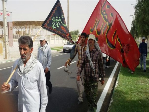 کاروان پیاده کربلای معلی استان گلستان وارد مهران شد+تصاویر