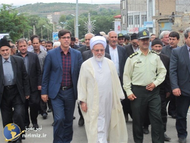 راهپیمایی نمازگزاران نیری در پی هتک حرمت به مسجدالاقصی+تصاویر
