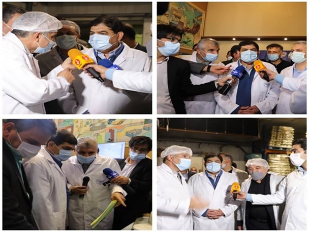 بازدید معاون اول رئیس جمهور و وزیر صمت از پگاه تهران