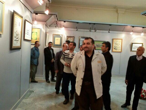 نمایشگاه خوشنویسی مشق عشق در رودسر افتتاح شد