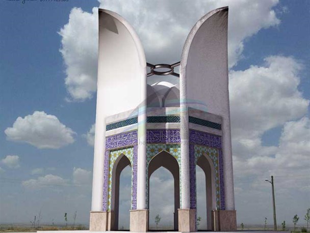 روند ساخت المان شهدای گمنام کلاله+عکس