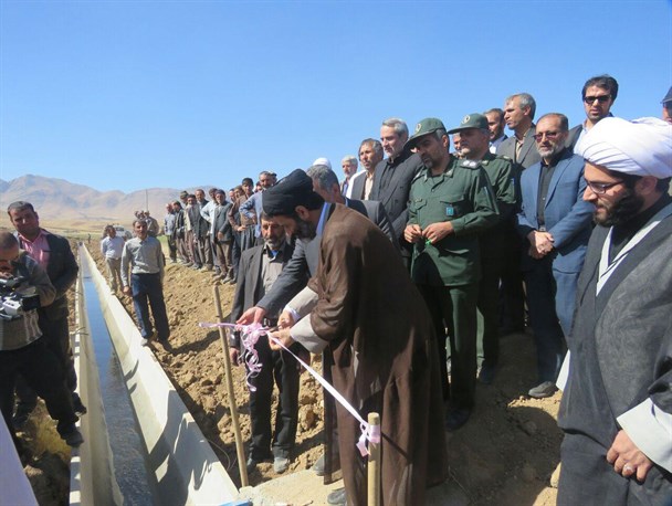 افتتاح پروژه کانال کشی قنات مزارع کشاورزی روستای مارانگاز سنقروکلیایی
