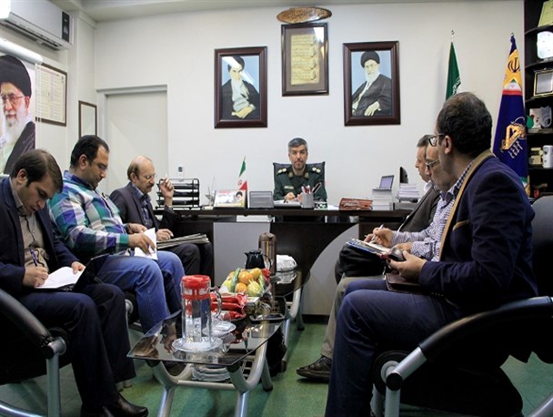 نشست خبری فرمانده سپاه ناحیه بقیه الله (عج) شیراز با اصحاب رسانه
