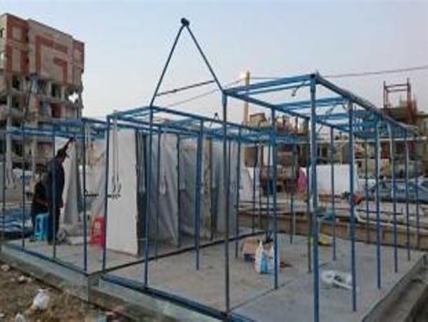 راه‌اندازی ۱۰۰ حمام صحرایی برای زلزله‌زدگان/ آب تمام نقاط وصل است
