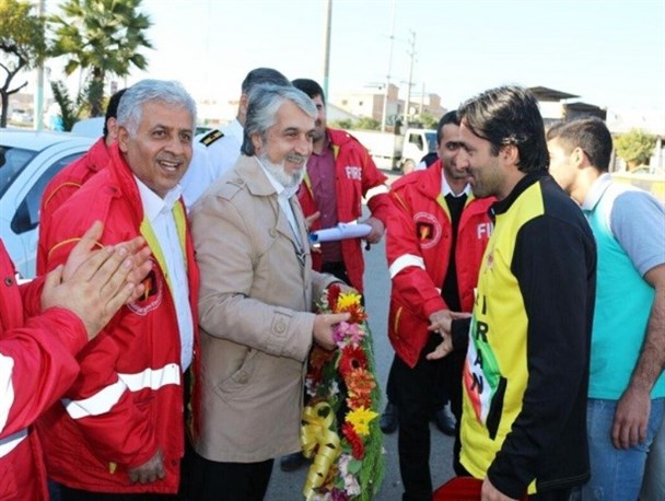 استقبال از داور برتر مسابقات جهانی او‌اسپرت در بابل +تصاویر