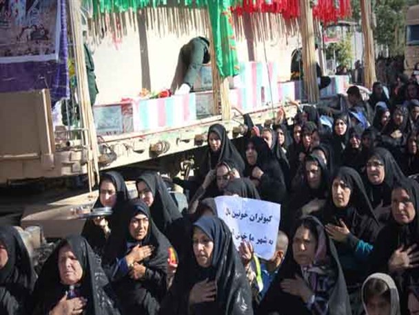 عکس: زرین دشتی ها برای تشییع شهدای بصیر سنگ تمام گذاشتند