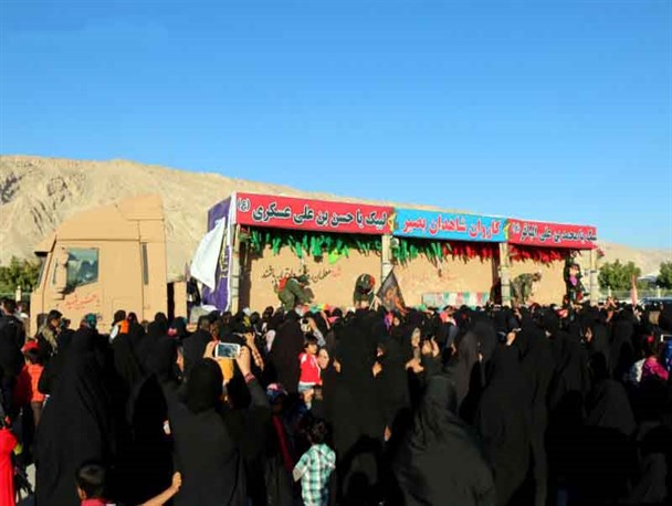 استقبال از کاروان شاهدان بصیر به سبک مردم پاسارگاد + تصاویر