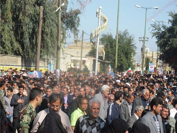 تشییع پیکر سردار علی محمد قربانی در اندیمشک + تصویر