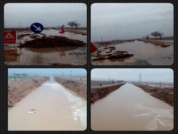 سیل در روستای سعادت آباد رشتخوار باعث ناپدید شدن یک دستگاه خودرو شد