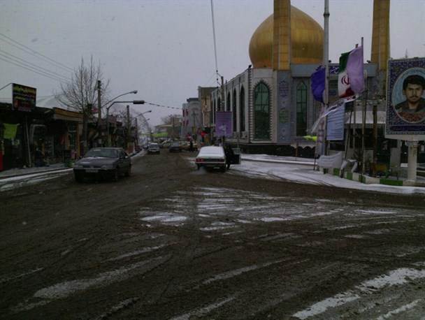 بارش برف زمستانی موجب خوشحالی اهالی گرمی شد+تصاویر
