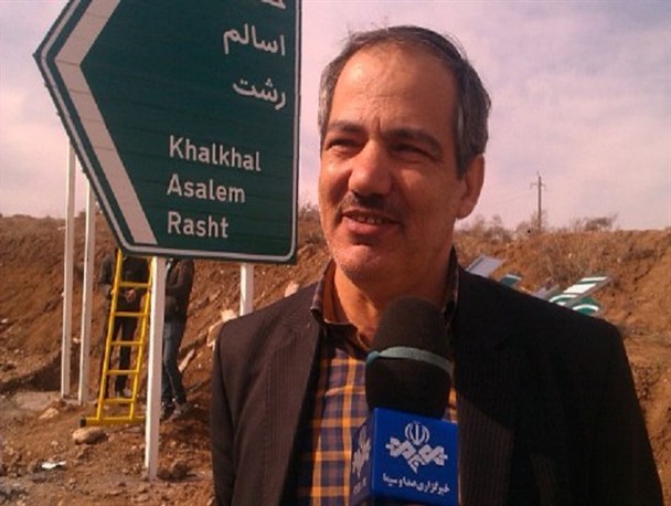 پایان نصب تابلوهای راهنمای مسیر در جاده خلخال _فیروز