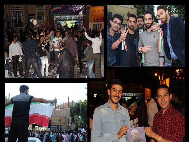 آخرین تبلیغات انتخاباتی هواداران روحانی و رئیسی در مهدیشهر/ تصاویر