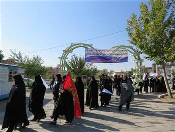 راهپیمایی و حفظ انسجام یگان های الزهراء +تصاویر