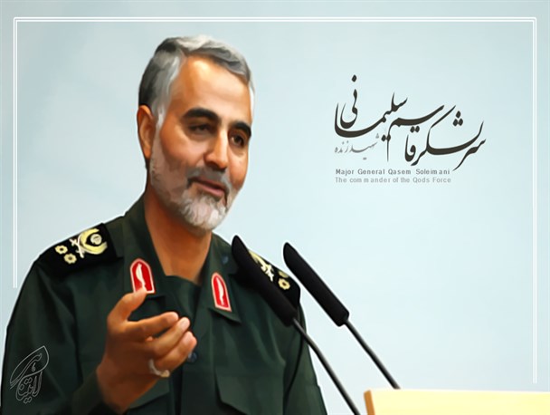 تصویر سازی قاسم سلیمانی توسط نوجوان بسیجی سنگر+ تصویر