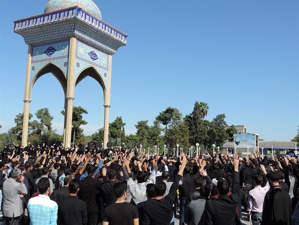 دسته روی و تجمع 4هزار نفری دانشجویان عاشورایی دانشگاه های استان برگزار شد