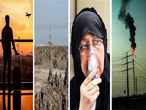 وعده‌های نفتی روحانی هم دود شد/ گازهای سمی، تنگی نفس و مهاجرت گزینه‌های روی میز مردم خوزستان