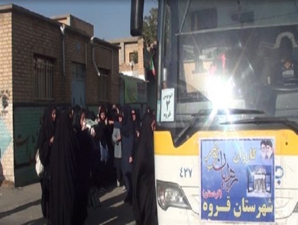 اعزام 220 دختر دانش آموز قروه ای به مناطق عملیاتی غرب کشور