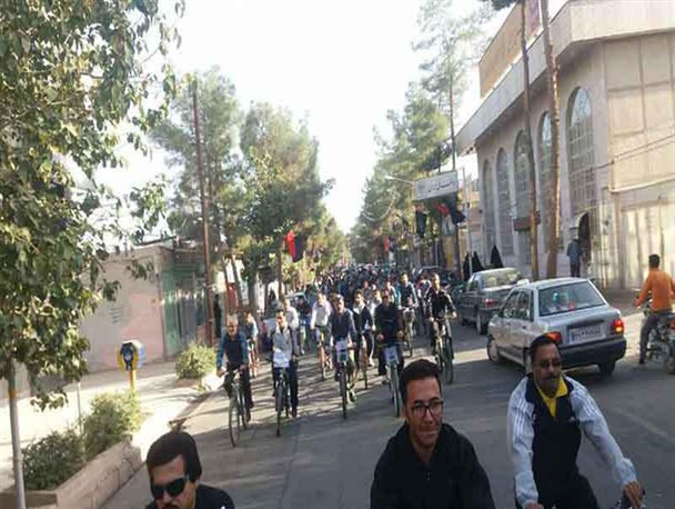 همایش بزرگ دوچرخه سواری عمومی در خلیل آباد برگزار شد + عکس