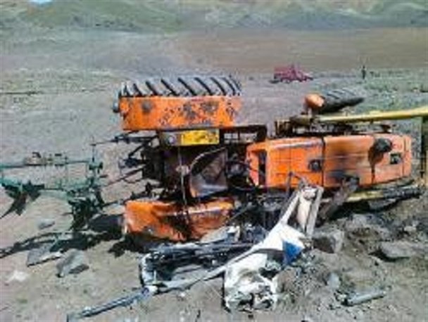 واژگونی تراکتور در خمین راننده را به کام مرگ کشید