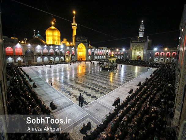 آیین خطبه خوانی شب شهادت حضرت امام رضا (ع) در حرم مطهر رضوی+تصاویر