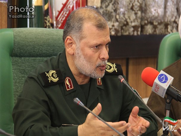 نشست خبری فرمانده سپاه الغدیر یزد به مناسبت هفته بسیج از دریچه دوربین/ تصاویر