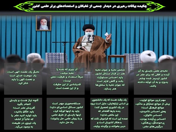 چکیده بیانات رهبری در دیدار جمعی از نخبگان و استعدادهای برتر علمی کشور