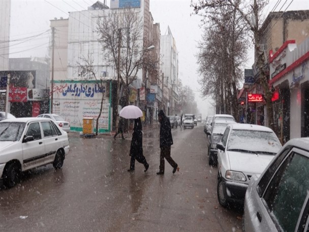 بارش برف آخرین روزهای پاییزی در یاسوج