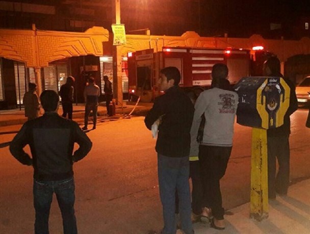آتش سوزی در بانک مهر اقتصاد سوسنگرد