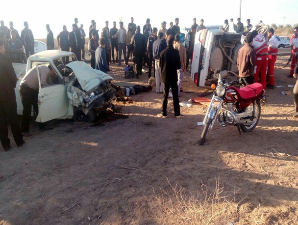 تصادف مرگبار ۲ خودرو در نرماشیر/ ۹ نفر کشته و زخمی شدند