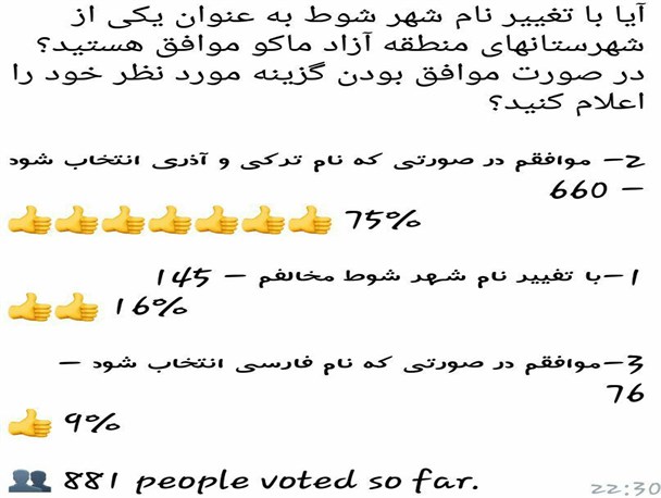موافقت مردم شوط با تغییر نام این شهر
