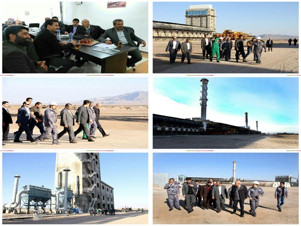 بازدید مسئولین از پیشرفت عمرانی و فنی کارخانه کک طبس+ تصاویر