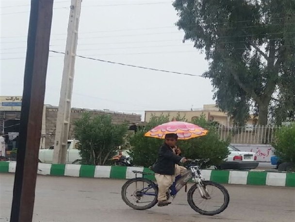 بارش باران زمستانه در شهرستان دلگان+ تصاویر