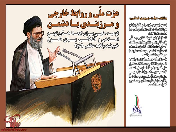 توصیه‌هایی برای ایجاد تمدّن نوین اسلامی؛ عزّت ملّی و روابط خارجی و مرزبندی با دشمن+ عکس