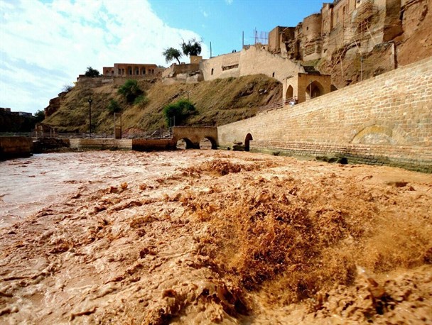 سیل در شعیبیه و سازه های آبی شوشتر