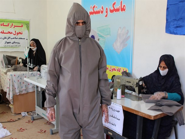 تولید لباس "گان" بیمارستانی در پارسیان