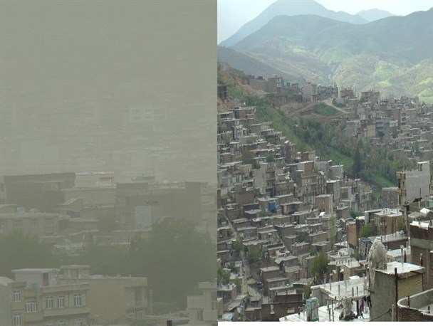 باران بهاری آلودگی ریزگردها را از سردشت شست
