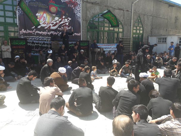 مراسم عزاداری سالروز شهادت امام جعفرصادق (ع) در سنقروکلیایی برگزار شد + تصاویر