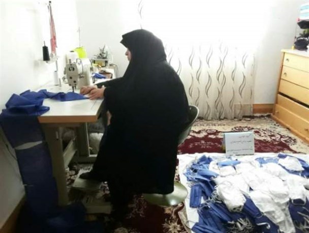تولید و توزیع ماسک رایگان توسط بسیجیان گالیکش+ تصاویر