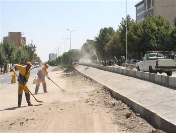 آماده سازی سریع تقاطع پیامبر اعظم در آستانه سفر رئیس جمهور به همدان