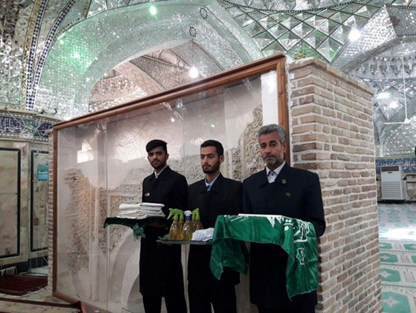 غبارروبی امامزاده یحیی بن زید(ع) گنبد