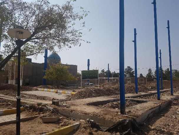 آغاز عملیات عمرانی فاز اول شبستان امام زاده زیدبن موسی (ع) فرخ آباد قاین