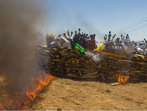 امحای 150 کیلوگرم انواع مواد مخدر کشف شده در چهارمحال و بختیاری