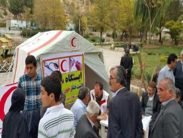 برپایی چادر سلامت در سراب روانسر