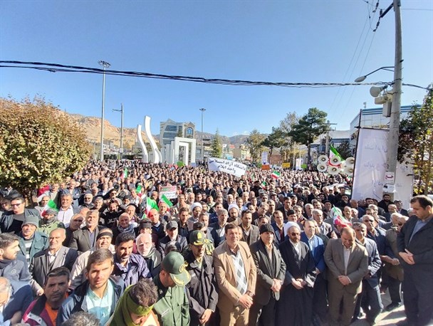 قیام مردم ایلام بر علیه آشوب گران + تصاویر