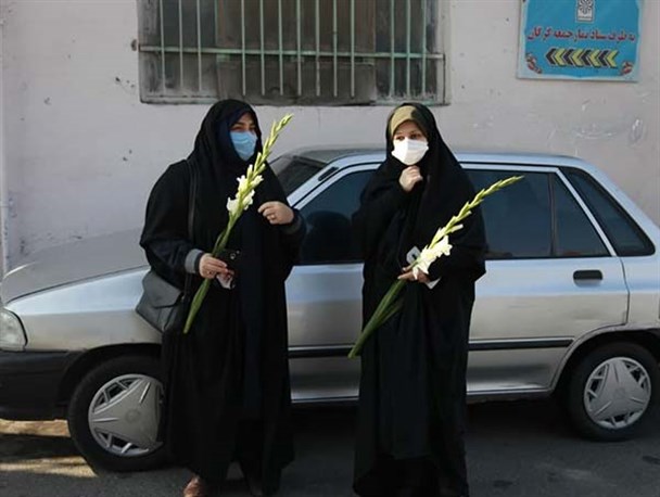 قدمگاه امام حسن عسگری (ع) در گرگان گلباران شد + تصویر